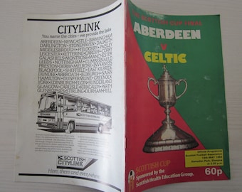 1984 Aberdeen v Celtic Scottish Cup Final Football Programme, Memorabilia. Ideal Christmas Gift, Fathers Day, Birthday Present