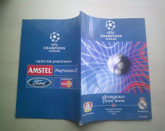 2002 Bayer Leverkusen v Real Madrid, UEFA Champions League Final Football Match Programme. Ideal Christmas, Fathers Day, Birthday Present