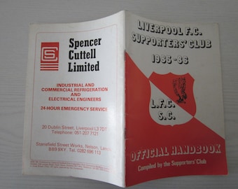 1985-86 Liverpool Football Supporters Club Handbook, Yearbook, Annual Souvenir. Ideal Christmas Gift, Fathers Day, Birthday Present