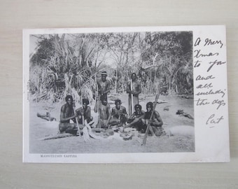 Rare Postcard, Masoculumbi Kaffirs, Zimbabwe (formerly Rhodesia), Genuine, Original.