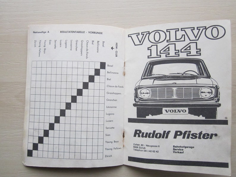 Birthday Present Ideal Christmas Gift Fathers Day Yearbook 1967-68 Zurich Football Club Handbook Annual Souvenir