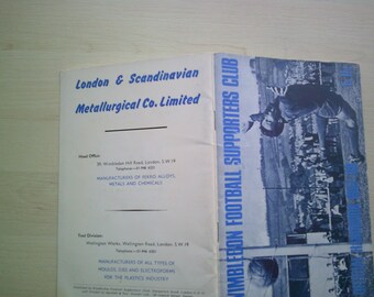 1967-68 Wimbledon Football Club Handbook, Yearbook, Annual, Souvenir. Ideal Christmas Gift, Fathers Day, Birthday Present For Him.