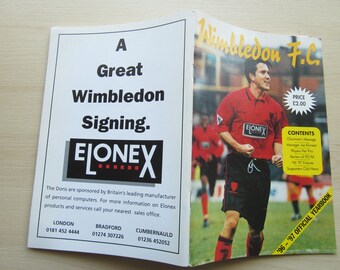 1996-97 Wimbledon Football Club Handbook, Yearbook, Souvenir, Memorabilia. Ideal Christmas Gift, Fathers Day, Birthday Present