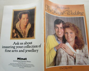 1986 "Invitation to The Royal Wedding" 23 July 1986. Sara Ferguson, Prince Andrew. Ideal Christmas Gift, Birthday Present.