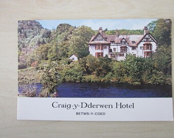 Craig-y-Dderwen Hotel, North Wales, United Kingdom, Genuine, Original, Real Photo Postcard (RPPC).