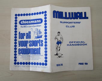 1973-74 Millwall Football Club Handbook, Yearbook, Souvenir. Ideal Christmas Gift, Fathers Day, Birthday Present
