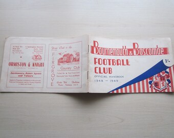 1948-49 Bournemouth & Boscombe Football Club Handbook, Yearbook, Souvenir.