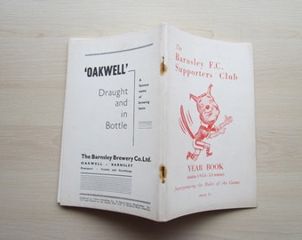 1954-55 Barnsley Football Club Handbook Yearbook Memorabilia Ideal Christmas Gift Father's Day Birthday Present For Him.
