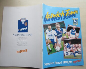 1992-93 Ipswich Town Football Club Supporters Annual, Handbook, Yearbook. Ideal Christmas Gift, Fathers Day, Birthday Present For Him