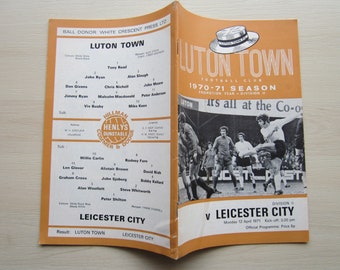 1971 TWO Luton Town Football Club Programmes, Brochures, Souvenirs. Ideal Xmas, Birthday Gift For Him