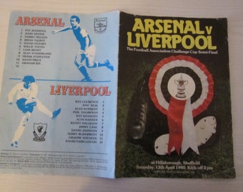 1979-80 Arsenal v Liverpool F A Cup Semi-Final Football Match Programme Ideal Christmas Gift, Fathers Day, Birthday Present For Him