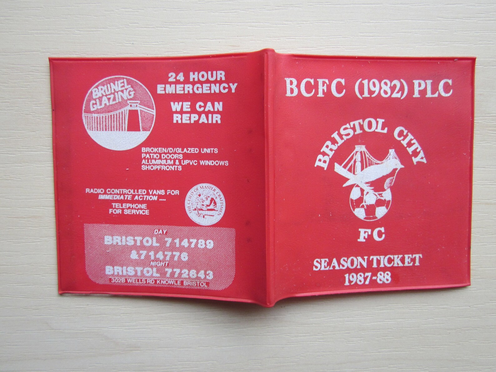 1987 88 Bristol City Football Club Used Season Ticket Pass Etsy