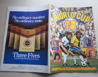1978 ITV World Cup 62 LARGE Format Brochure, Souvenir. Ideal Christmas Gift, Fathers Day Birthday Present For Him