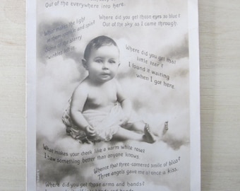 Postcard, "Baby", Real Photo RPPC Postcard, Genuine, Original.