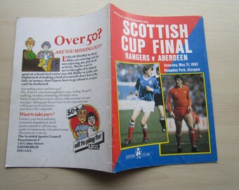 1983 Rangers v Aberdeen Scottish Cup Final Football Soccer Match Programme. Ideal Christmas Gift, Fathers Day, Birthday Present For Him