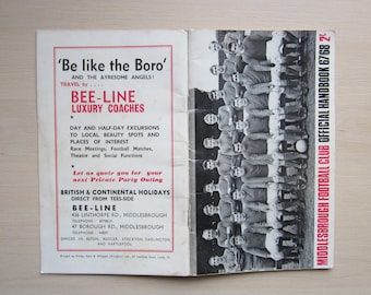 1967-68 Middlesbrough Football Club Handbook, Yearbook, Annual, Souvenir. Ideal Christmas Gift, Fathers Day, Birthday Present For Him.