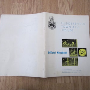 1965-66 Huddersfield Town Football Club Handbook, Yearbook, Annual, Souvenir. Ideal Christmas Gift, Fathers Day, Birthday Present