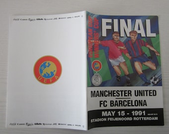 1991 Manchester United v Barcelona European Cup Winners Cup Final Football Match Programme. Ideal Christmas Gift, Birthday Present For Him.