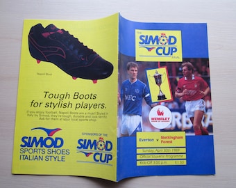 1988-89 Everton v Nottingham Forest Simod Cup Final Football Match Programme. Ideal Christmas Gift, Fathers Day, Birthday Present