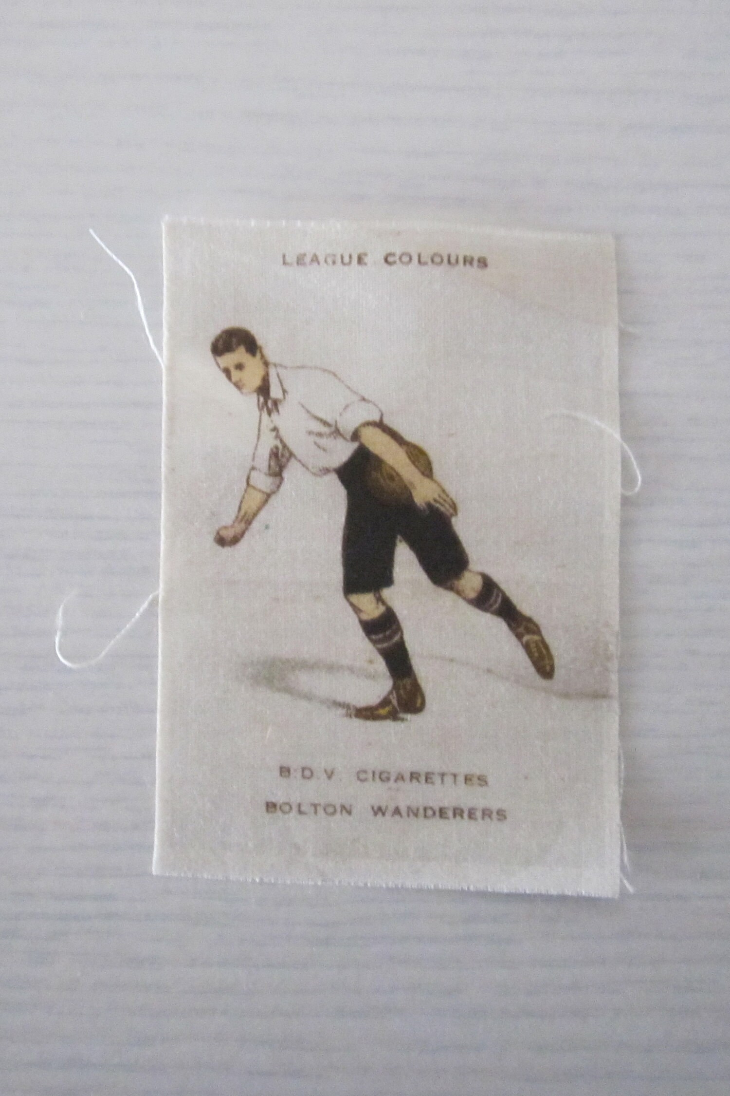Image of 1920 Original Bolton Wanderers Unusual Souvenir Phillips Silks Football League Colours. Ideal-Christmas-Gift-Fathers Day-Birthday-Present