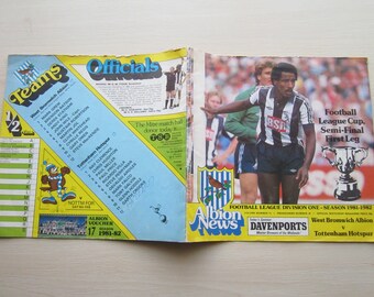 1981-82 WBA v Tottenham Hotspur Football League Cup Semi-Final Programme PLUS Ticket. Ideal Christmas Gift, Fathers Day, Birthday Present
