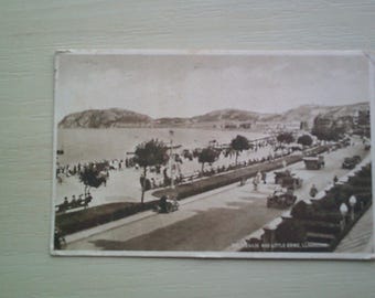 1925 Postcard, Promenade And Little Orme, Llandudno, Wales, UK. Genuine, Original, Used, Postcard