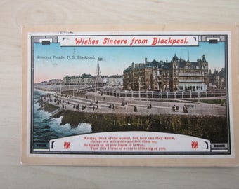 Princess Parade, N. S. Blackpool, England, United Kingdom, Genuine, Original, Postcard