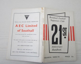 1969-70 Brentford Football Supporters Club Handbook, Yearbook, Annual Souvenir. Ideal Christmas Gift, Fathers Day, Birthday Present