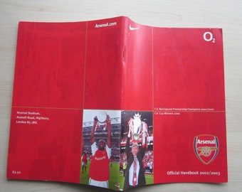 2002-2003 Arsenal Football Club Handbook, Yearbook, Annual, Brochure, Memorabilia. Ideal Christmas Gift, Fathers Day, Birthday Present
