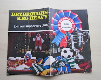 1972 Celtic v Hibernian, The Drybrough Cup Final Programme. Ideal Christmas Gift Fathers Day Birthday Present For Him