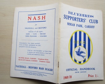 1969-70 Cardiff City Supporters' Club Handbook, Yearbook, Souvenir, Memorabilia Ideal Christmas Gift, Fathers Day, Birthday Present