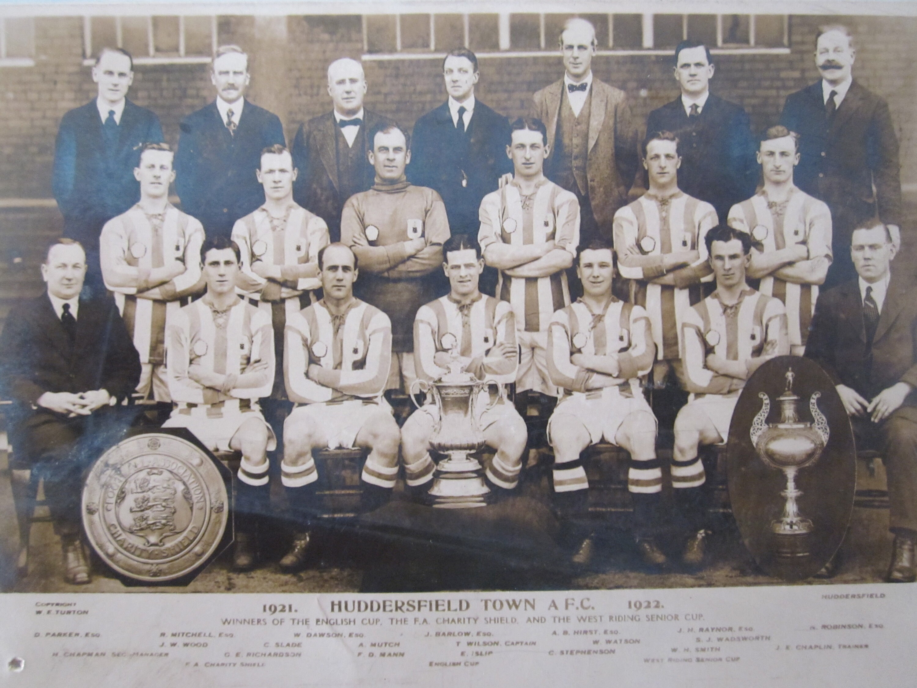 Image of 1921-22 Huddersfield Town-Football-Team-Original-Vintage-Postcard. Souvenir, Memorabilia. Ideal-Christmas-Gift-Father's Day-Birthday-Present