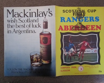 1977-78 Rangers  v Aberdeen Scottish Cup Final Football Soccer Match Programme. Ideal Christmas Gift, Fathers Day, Birthday Present