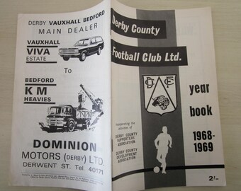 1968-69 Derby County Football Supporters' Club Handbook, Yearbook, Annual.