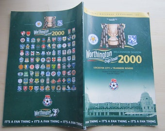 2000 Leicester City v Tranmere Rovers Football League Cup Final Programme. Ideal Christmas Gift, Fathers Day, Birthday Present For Him
