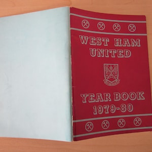 1979-80 Original West Ham United Football Club Handbook, Yearbook, Annual. Ideal Christmas Gift, Valentine&#39;s Day, Birthday Present