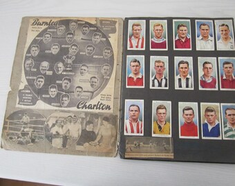 Fascinating Vintage 28 page Scrapbook Football Cards, Film stars, Boxers, Cricketers. Wills and Players Cards, etc., etc! Perfect Gift