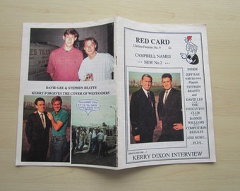 1980s FOUR "The Red Card" Chelsea Football Club Fanzines, Magazines, Memorabilia. Ideal Christmas Gift, Fathers Day Birthday Present For Him