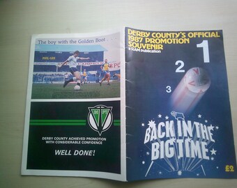 1987 Derby County Football Club Celebrating Promotion Souvenir, Handbook. Ideal Christmas Gift, Fathers Day, Birthday Present