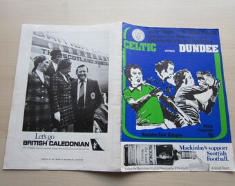 1976-77 Celtic v Dundee Scottish Cup Semi-Final Football Match Programme. Ideal Christmas Gift, Fathers Day, Birthday Present