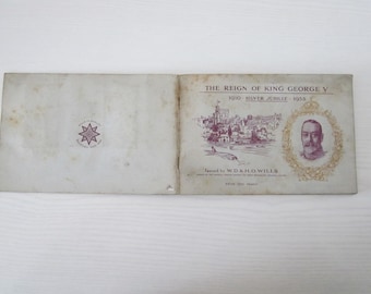 1935 Original "The Reign Of King George 5th" Cigarette Card Album with cards. Ideal Christmas Gift Valentine's Day, Birthday Present.