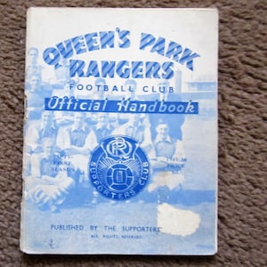 1949/50 Queens Park Rangers QPR Football Soccer Supporters&#39; Club Handbook, Annuario. Ideale regalo di Natale, regalo di compleanno