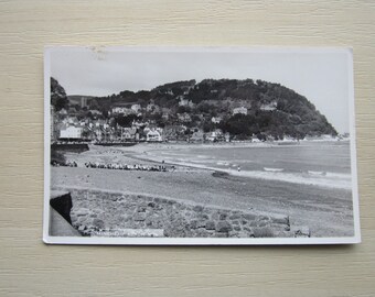 Postcard, Minehead Beach, Somerset, UK. REAL PHOTO Postcard, Genuine, Original. Unused.