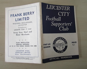 1967-68 Leicester City Football Club Football Soccer Supporters Club Yearbook, Handbook. Ideal Christmas Gift, Birthday Present