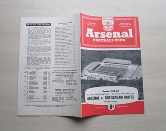 1959-60 THREE Arsenal Football Club Match Day Programmes, Memorabilia.