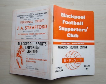 1970-71 Blackpool Football Supporters Club Handbook, Yearbook, Annual, Souvenir. Ideal Christmas Gift, Fathers Day, Birthday Present