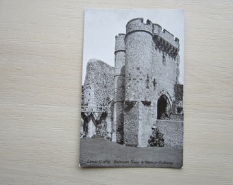 Postcard, Lewes Castle, Barbican Tower & Norman Gateway, Sussex, UK. Genuine, Original. Unused.