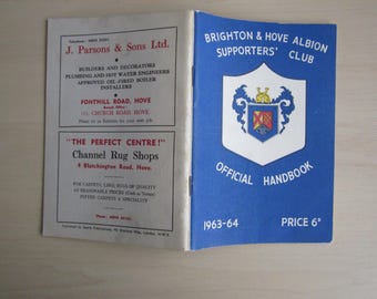 1963-64 Brighton & Hove Albion Football Soccer Club Handbook, Yearbook. Ideal Christmas Gift, Fathers Day, Birthday Present