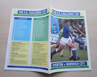 1988-89 Everton v Norwich City F A Cup Semi-Final Football Match Programme. Ideal Christmas Gift, Fathers Day, Birthday Present