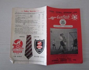 February 1953 Arsenal Football Supporters' Club Souvenir, Brochure. Ideal Christmas Gift, Fathers Day, Birthday Present For Him